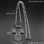 Jesus Crucifix Cross Orthodox Necklace for Women Men Stainless Steel Christian Believer Chain Necklace Vintage Charm