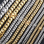 Gold Cuban Chain Necklace 10MM Smooth 18K