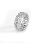 Iced Out Ring Stainless Steel Mesh CZ