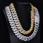 Iced Out Cuban Chain Necklace Stainless Steel 25MM