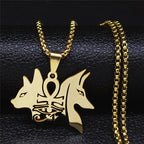 Egyptian Scarab Eye of Ra Horus Symbol Necklaces Stainless Steel Gold Color Ankh Key Of Life Necklace Jewelry collares