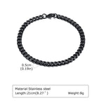 Black Byzantine Braided Bracelet — Stainless Steel