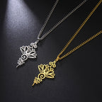 Football Charm Pendant Necklace — Gold