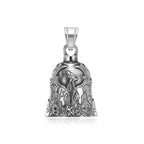 Gothic Lion Head Bell Pendant — Stainless Steel