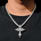 TUHE Hight Quality Cross Pendant Moissanite Spider pendant 925 Sterling Silver Pendant For Men Hip Hop Jewelry