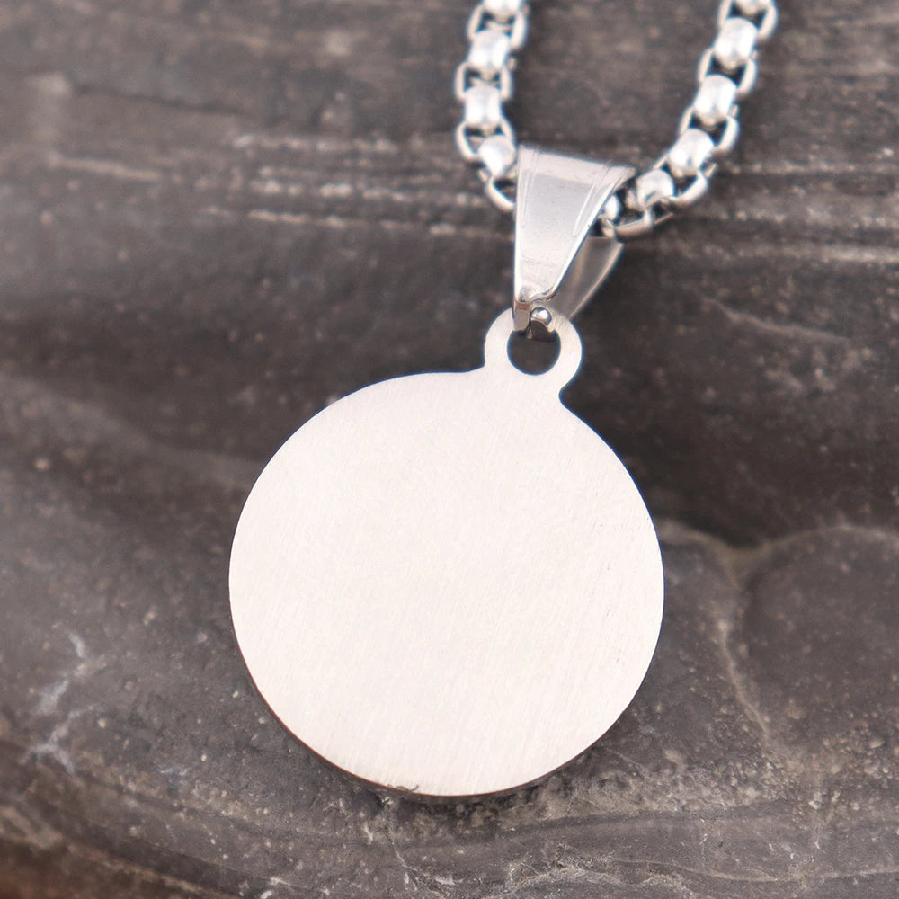 Small Lion Head Pendant Necklace — Stainless Steel