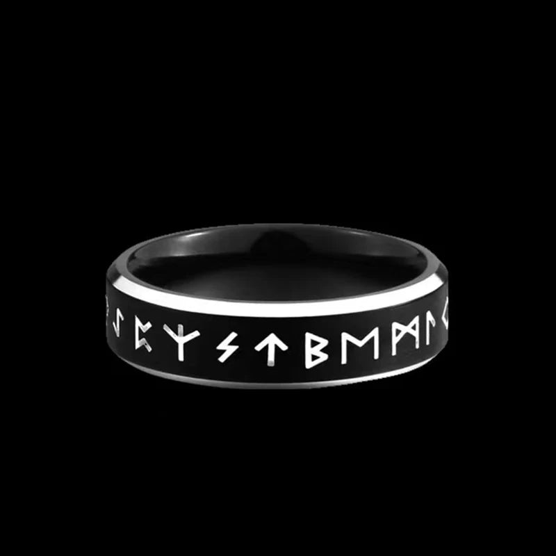 Odin Norse Rune Couple Ring — Stainless Steel