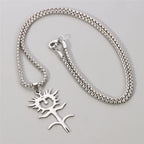Gothic Hollow Sigil Pendant Necklace — Box Chain