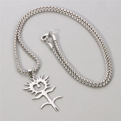 Gothic Hollow Sigil Pendant Necklace — Box Chain