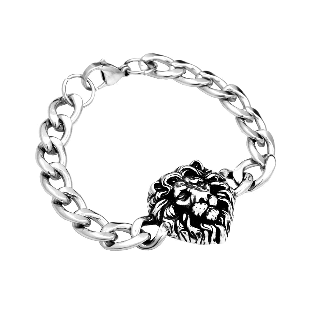 Lion Leopard Bracelet — Stainless Steel
