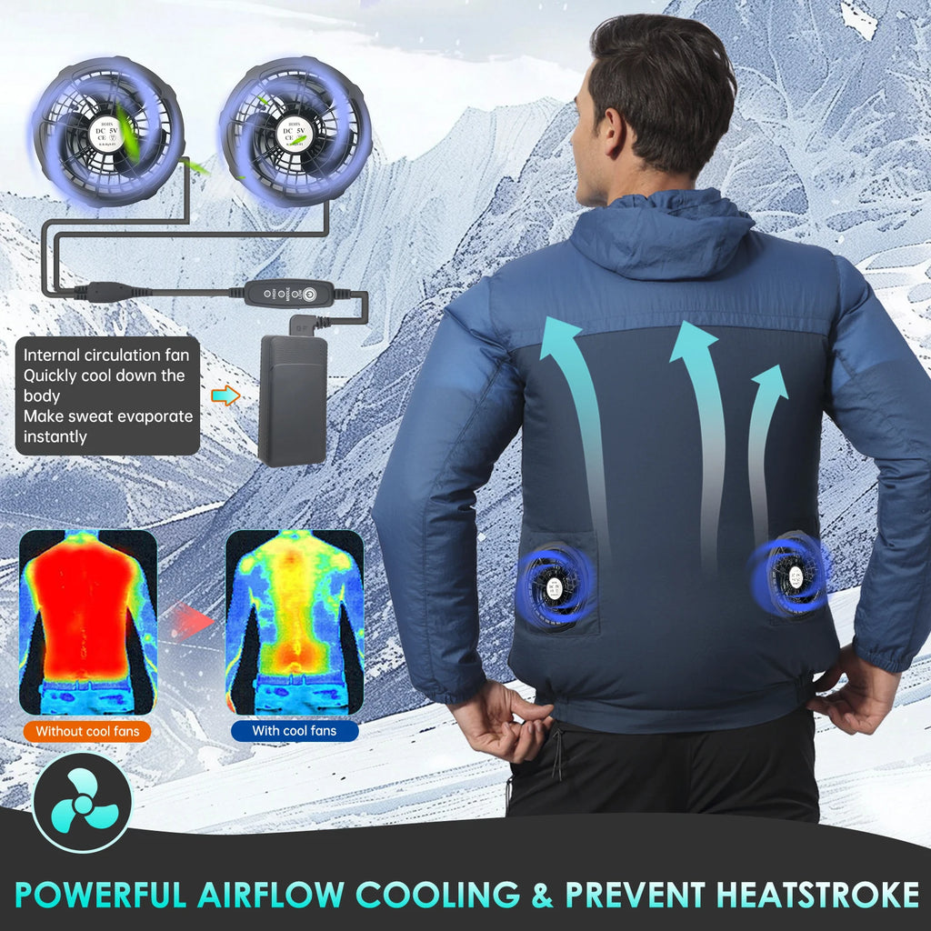 1 or 2 Pairs 5V Cooling Fan 3 Gear Adjustment For Special Summer Outdoor Air-Conditioned Vests High Speed Conditioning
