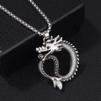 Dragon Zodiac Steel Pendant Chinese Style Retro