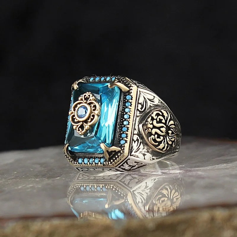 Vintage Iced Out Silver Ring