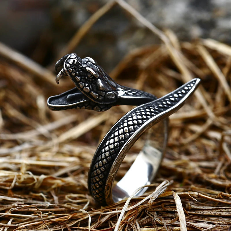 Beier 316L Stainless steel Animal Unique Cools snake men and women ring fashion high quality gift BR8-703