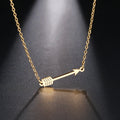 Lucky Love Arrow Charm Pendant Choker Necklace