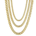 Cuban Link Chain Necklace 3.5-7mm — Gold
