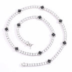 NY Fashion Design Dainty Tennis Chain Gold/Silver Plated Zircon Necklace Luxury Hip Hop Jewelry for Men Women party Gift