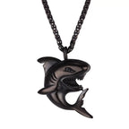 New Hip-Hop Rock Fashion Personality Men's Necklace Domineering Shark Pendant Punk Style Jewelry Accessories
