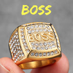 Shiny Gemstone Luxury Stainless Steel Men Rings Punk New In For Male Women Fashion Jewelry Creativity Gift Wholesale Dropshiping