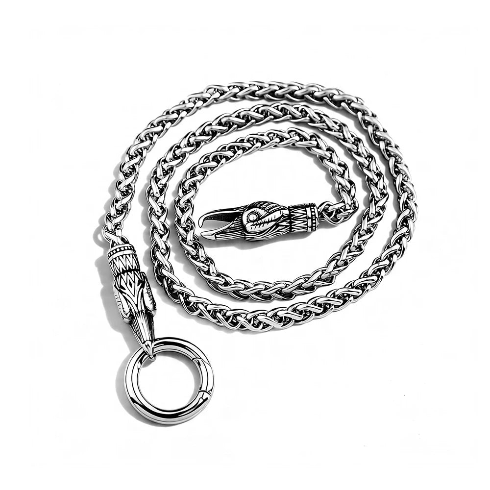 Dragon Steel Pendant Retro Ethnic Style Bone Round
