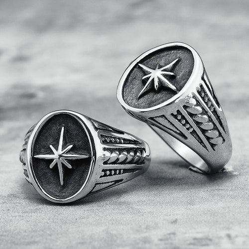 316L Rings Star Stainless Steel Ring