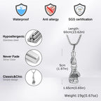 Retro Boxing Gloves Pendant Necklace — Stainless Steel