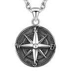 Quality Fashionable Medal Necklace Pendant Pirate Ship Compass Personality Men's Necklace Pendant Hip Hop Jewelry Trend