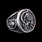 Gothic Grim Reaper Skull Ring — Stainless Steel