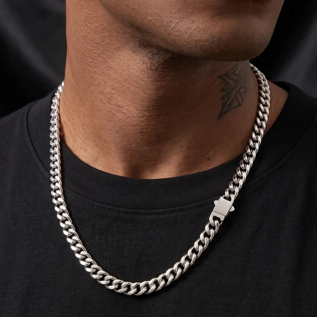 Cuban Link Chain Necklace — Stainless Steel 10mm 22"