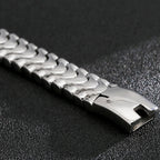 High Polished Shiny Stainless Steel Chain Bracelet for Man Luxury Birthday Jewelry Gifts for Him Dad Logo/Name Engraved