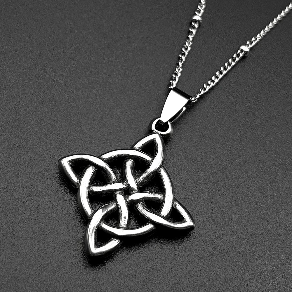 Celtic Witches Knot Necklace — Stainless Steel