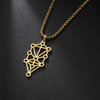 Kabbalah Sephirot Tree of Life Pendant Necklace — Stainless Steel