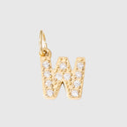 Letter Charm Pendant Necklace — Gold Iced