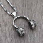DJ Headphone Pendant — Stainless Steel