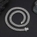 Iced Out Cuban Chain Necklace Stainless Steel 8MM