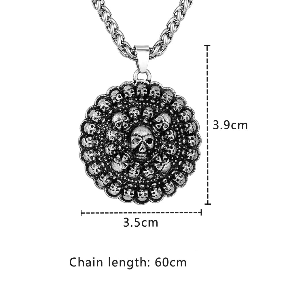 Steampunk Skull Pendant Necklace — Stainless Steel