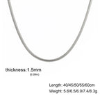 Skyrim Round Snake Chains Stainless Steel Necklace Men Women 40/45/50/55/60cm Length Unisex Hip Hop Punk Jewelry Gifts