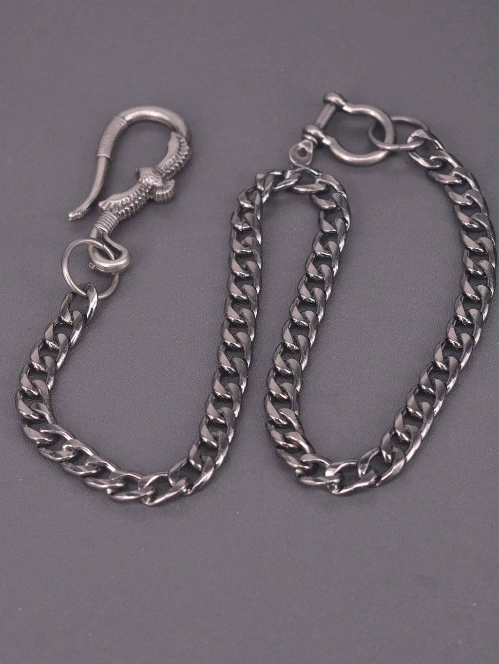 Biker Wallet Chain Keychain — Black-Tone Pants Chain, 9mm
