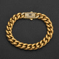 Black Cuban Bracelet Iced Out 8-14MM Stainless Steel