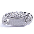 Iced Out Cuban Chain Necklace Stainless Steel 18MM