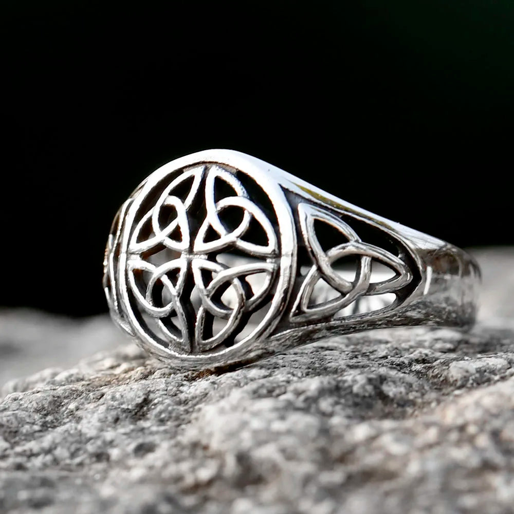 Viking Odin Trinity Celtic Knot Ring — Stainless Steel