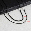 Two-Tone Twisted Rope Chain Necklace — Stainless Steel