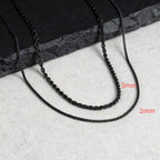 Two-Tone Twisted Rope Chain Necklace — Stainless Steel