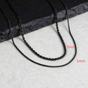 Two-Tone Twisted Rope Chain Necklace — Stainless Steel