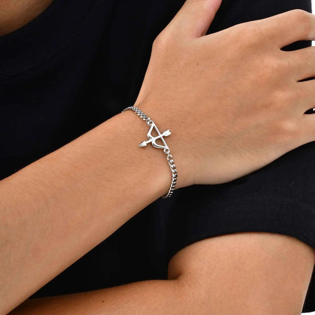 Bow and Arrow Chain Bracelet — Stainless Steel