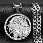 Jesus Crown of thorns Men's Necklace Stainless Steel Gold Color Chain Crucifix Medal Male Neckalces Religious Jewelry