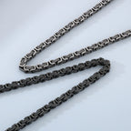 Men's 8MM Width 60CM Long Stainless Steel Twist Link Chain Necklace Classic Men's On Neck Jewelry Accessory 4 Color