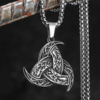 Celtic Knot Viking Carving Men Necklaces Stainless Steel Pendant Chain Women Punk Fashion Jewelry New Accessories Gift