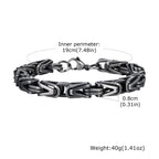 Byzantine V-Shape Chain Bracelet — Stainless Steel