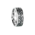 Viking Celtic Knot & Sea Wave Band Ring for Men — Stainless Steel